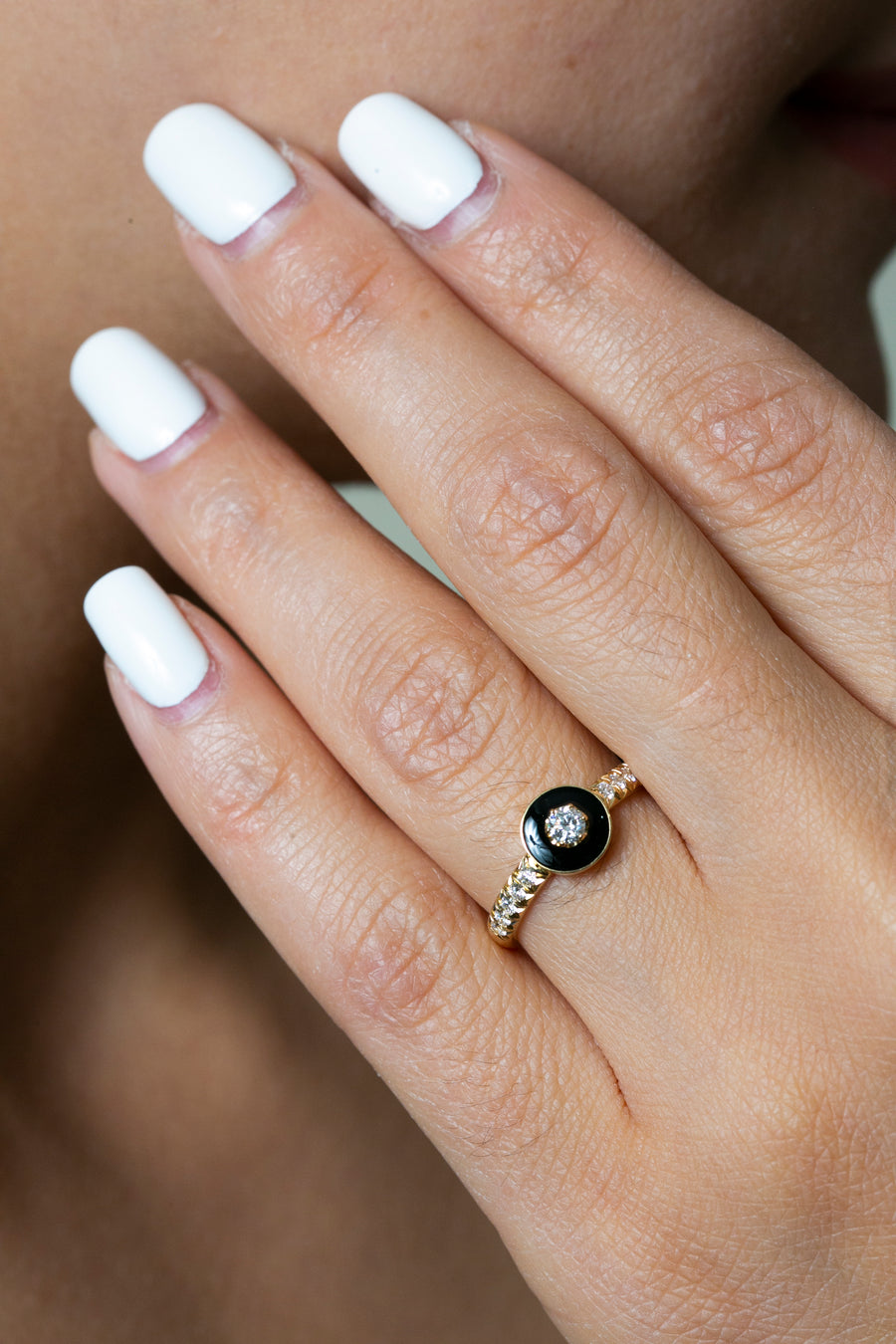 Ring with Black Onyx enamel